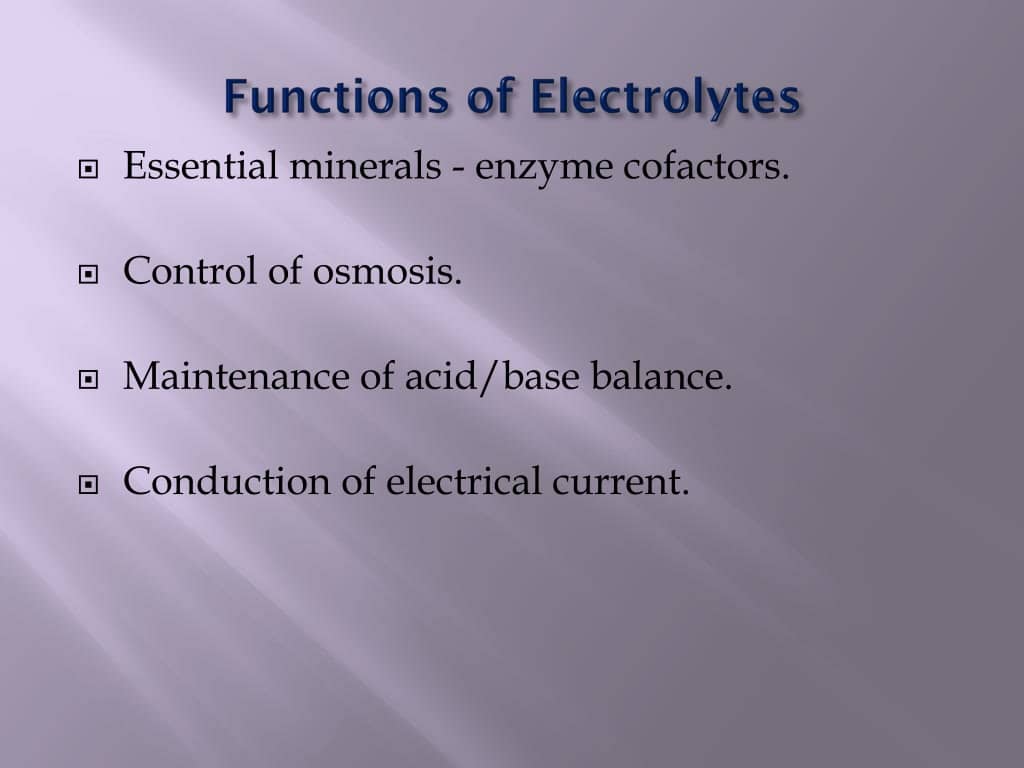 The Crucial Role Of Electrolytes In The Body